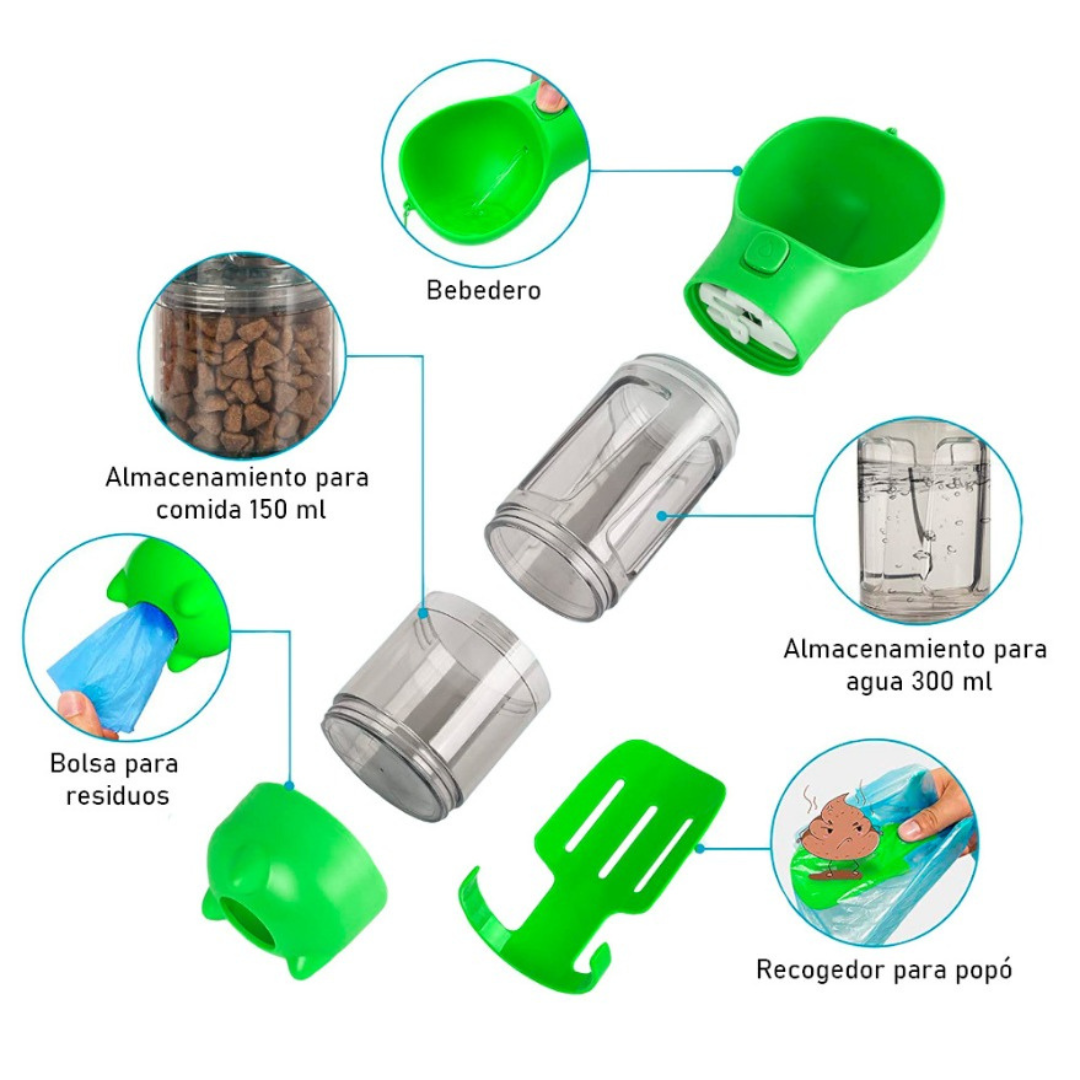 Botella 4-in-1 para Paseos Sin Estrés